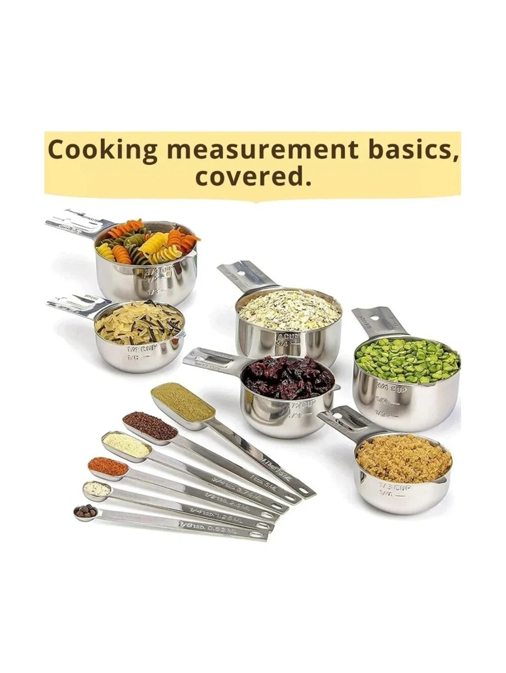 Simply Gourmet Stainless Steel Measuring Cup And Spoon Set